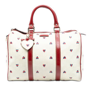 Pre-Loved Gucci Medium GG Supreme Hearts Joy Boston Bag
